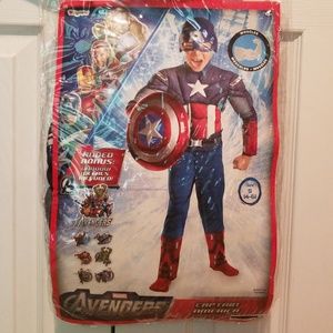 Child's Captain America Costume - sz 4-6 and 7-8